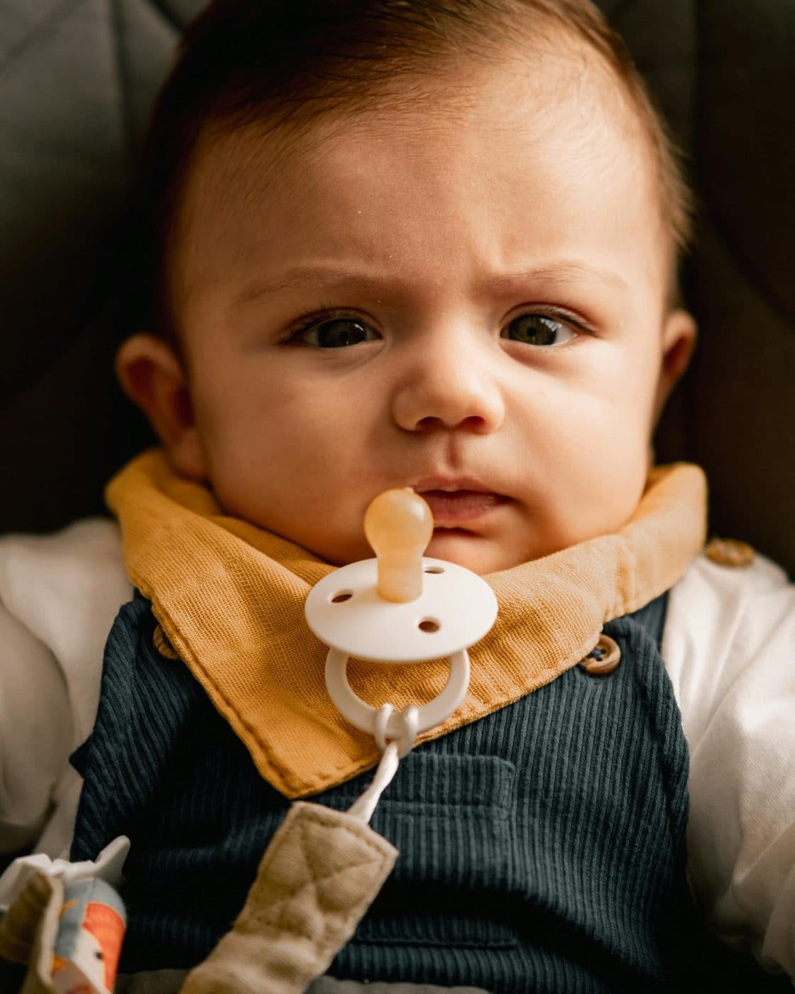 A calm, alert baby
